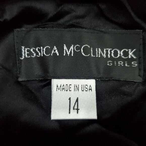 Jessica McClintock Girls Black and White Sleeveless Dress - Picture 13 of 16